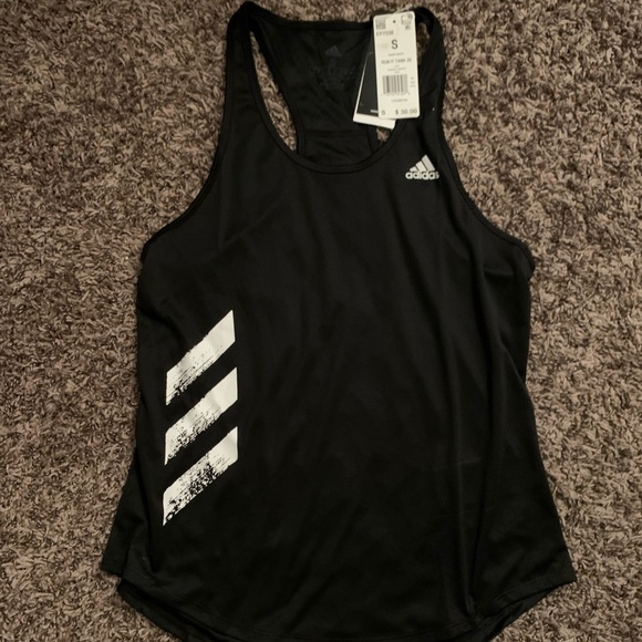 Black Adidas Running Tank Top Size Small - Picture 2 of 4